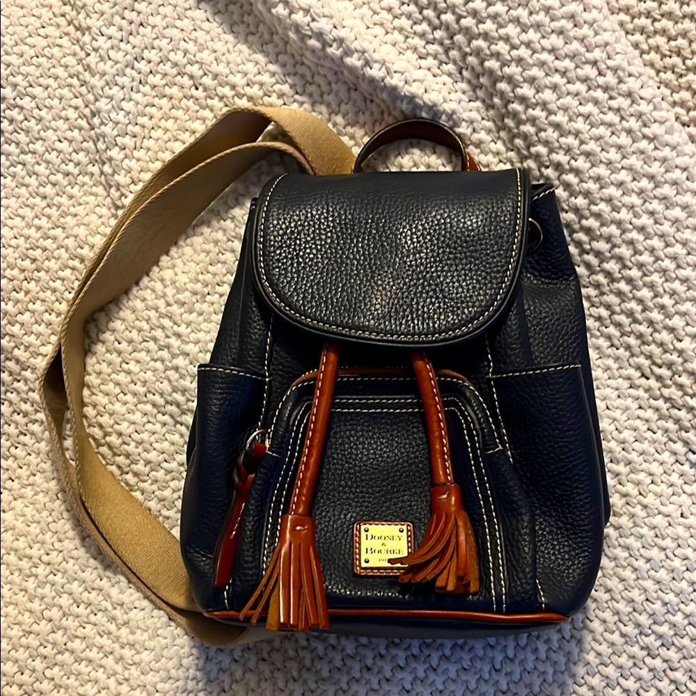 Dooney & Bourke Navy Leather Backpack